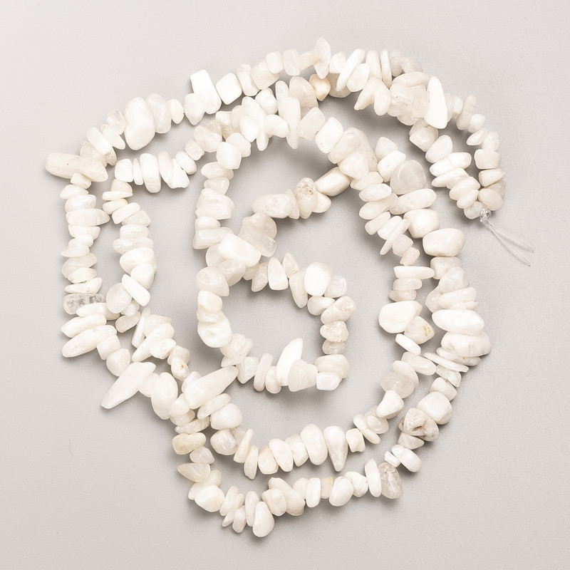 Perles d'adulaire, éclats naturels sur fil, diamètre 8×4 mm, longueur 80 cm +