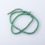 Perles mates de cristal tchèque sur fil «pois vert», diamètre 3,5 mm, 38-40 cm