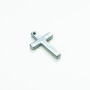Pendentif « Croix » en hématite, diamètre 22×33 mm, 5×3 mm+