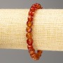 Bracelet en cornaline, cubes facettés, diamètre 7 mm ±, longueur 18 cm (élastique)