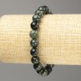 Bracelet en jaspe océanique, billes lisses, diamètre 9 mm ±, longueur 18 cm (élastique)