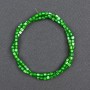 Perles nacrées vertes, cylindriques, diamètre 3,5 × 3,5 mm, longueur environ 40 cm, sur fil