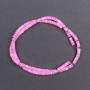 Perles nacrées teintées rose, forme disque, diamètre 4×2 mm, longueur ±40 cm sur fil