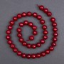 Corail naturel – boule lisse, diamètre 9 mm ±, longueur 40 cm ± sur fil