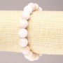 Bracelet élastique en pierre naturelle opale rose, billes rondes lisses, diamètre 10(±)mm