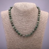 Collier en lépidolite verte naturelle, perles rondes lisses, diamètre 8 mm (±), longueur 45 cm+