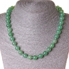 Collier en néphrite, perles de 10 mm, longueur 47 cm
