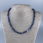Collier en pierre naturelle sodalite, boules lisses, diamètre 6 mm ±, longueur 48 cm ±