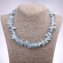 Collier en aigue-marine «Aiguilles», dimensions 6 x 14 mm ±, longueur 45 cm