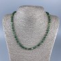Collier en chrysoprase naturel, perles facettées, diamètre 6 mm, longueur 52 cm +