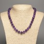 Collier en sugélite, boules lisses, diamètre 10 mm ±, longueur 48 cm ±