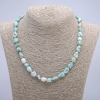Collier en pierre naturelle de larimar — perles roulées, diamètre 6×10 mm, longueur 45 cm +