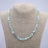 Collier en pierre naturelle de Larimar, perles roulées, diamètre 6×10 mm, longueur 45 cm +