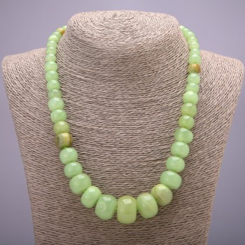 Collier en onyx, rondelles lisses à progression, diamètre 8×6–20×13 mm, longueur 52 cm
