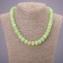 Collier en onyx, perles rondelles lisses, diamètre 12 × 9 mm, longueur 45 cm