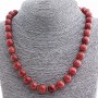 Collier en aventurine synthétique « Sable doré » perles rondes de 12 mm, longueur 50 cm+