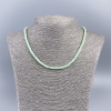 Collier-choker en nacre naturelle teintée menthe, rondelle lisse, diamètre environ 4x2 mm, longueur environ 48 cm