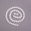 Perles sur fil en cristal de roche, pierre naturelle, boule facettée, diamètre 8 mm, longueur environ 39 cm