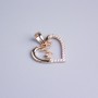Pendentif Xuping plaqué or 18K «Cœur» avec strass blancs, diamètre 13×18 mm+