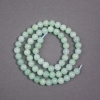 Perles sur fil en amazonite, pierre naturelle, bille lisse, diamètre 6,5 mm ±, longueur 38 cm ±