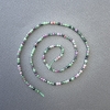 Perles sur fil de zoïsite naturel, forme cube, diamètre 2–3 mm, longueur 39 cm ±