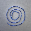 Perles sur fil en lapis-lazuli, pierre naturelle, forme cube, diamètre 2x2 mm, longueur 39 cm ±