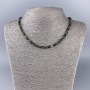 Collier en tourmaline verte, pierre naturelle taillée en cube, 4 × 4 mm, longueur 51 cm ±