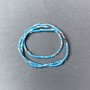 Perles de variscite turquoise (pressé), taille facettée, diamètre 2×4 mm, longueur environ 38 cm, sur fil