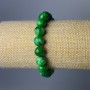 Bracelet chrysoprase artificiel – billes lisses, diamètre 10 mm, longueur 18 cm (élastique)