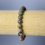 Bracelet grenat melon - pierre naturelle, boules lisses, diamètre 8,5 mm, longueur 18 cm (élastique)