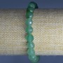 Bracelet en néphrite naturelle – perles facettées, diamètre d'environ 8 mm, longueur d'environ 18 cm (élastique)