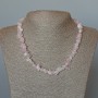 Collier en quartz rose naturel, grains de quartz, diamètre 8×4 mm, longueur 45 cm±