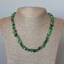 Collier en zoïsite naturel — éclats, diamètre 8×4 mm ±, longueur 47 cm