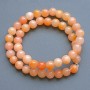 Perles de quartz teinté, billes rondes lisses, diamètre 10 mm ±, longueur 38 cm ±, sur fil