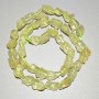 Perles de quartz citrine naturel, galetées, diamètre 9×10 mm ±, longueur environ 40 cm ± sur fil