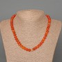 Collier en cornaline naturelle, perles rondelles lisses, diamètre 8×5 mm, longueur ±46 cm